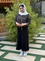 ست دو تیکه شومیز گره ای و سارافون مدل 9