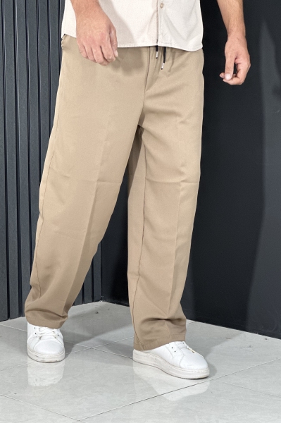 شلوار بگ استایل مردانه پارچه مازراتی قهوه ای