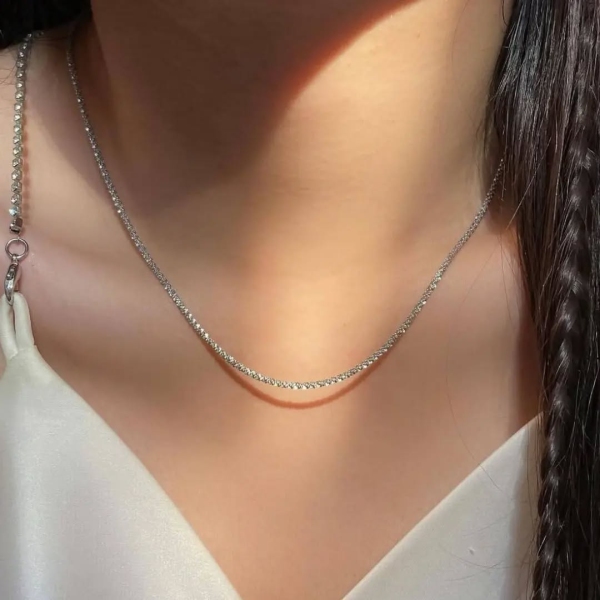 گردنبند خاویاری سیلور