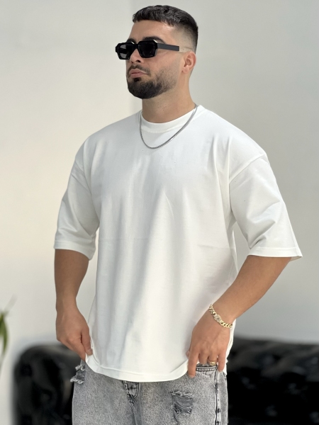 تیشرت 2نخ H&M سفید بی ام اس