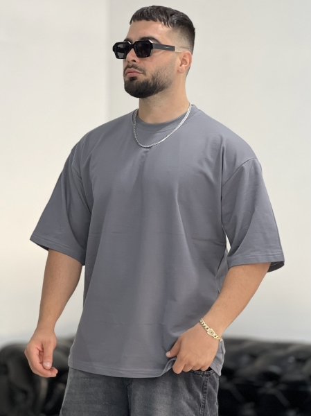 E تیشرت 2نخ Basic طوسی تیره