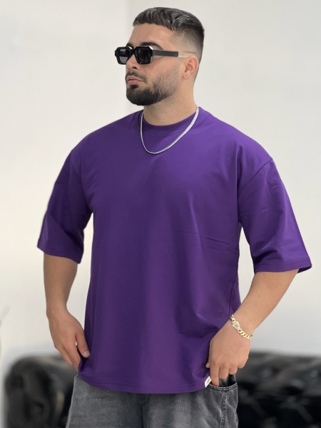 تیشرت 2نخ Basic بنفش