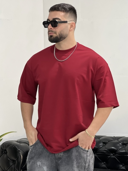 تیشرت 2نخ Basic زرشکی