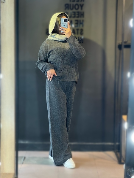 ست بلوز شلوار بافت