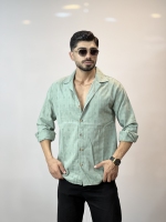 پیراهن پاییزه گیپوری آستین بلند Gh پسته ای