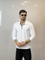تیشرت آستین بلند نیم زیپ Yep سفید