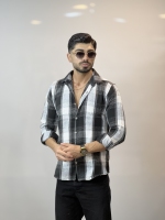 پیراهن پشمی پاییزه 400 گرمی Y1 مشکی سفید