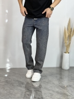 شلوار مام فیت جین Sol آبی کثیف کد 708