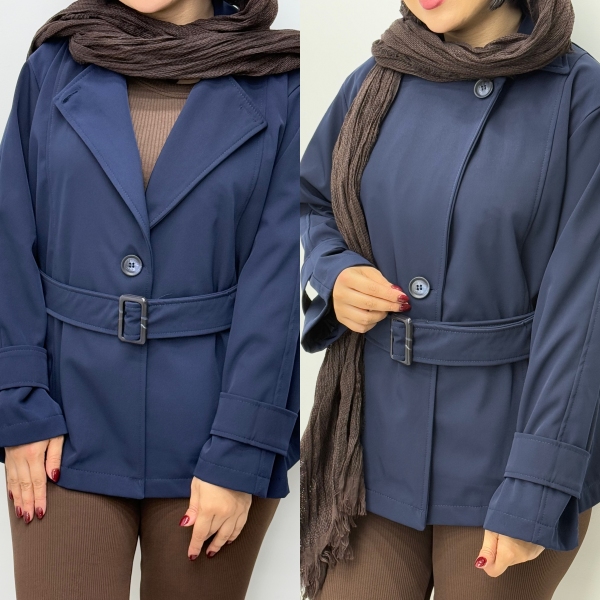 بارانی یقه شکاری 2دکمه