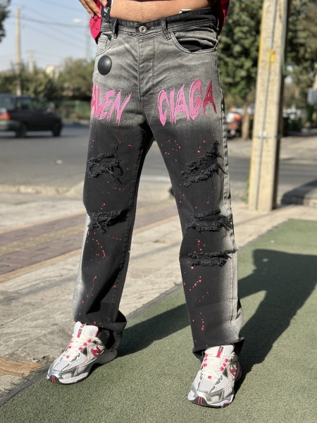 شلوار بگ گلدوزی بالنسیاگا