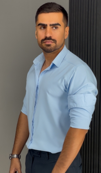 پیراهن دوشین ابی