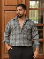 پیراهن پشمی طوسی سبز 2149