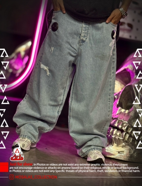 شلوار بگ جین ساده یکسال ضمانت