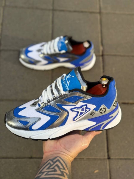 کتونی اسپرت LV سفید آبی