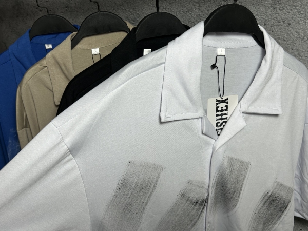 پیراهن یقه انگلیسی پارچه دورس دو نخ صددرصد پنبه