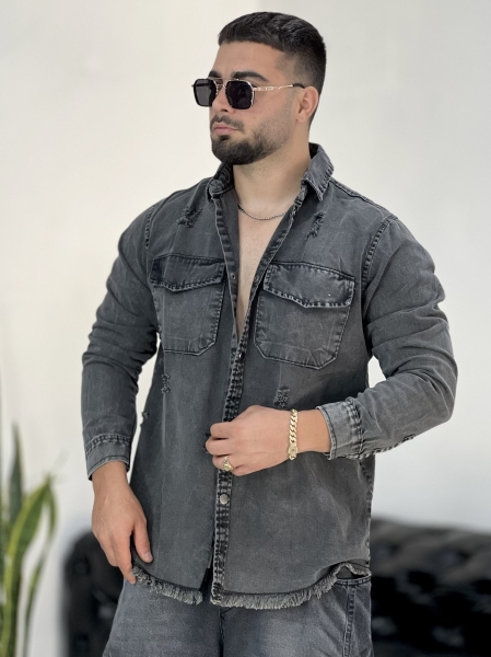 پیراهن جین ZARA ذغالی