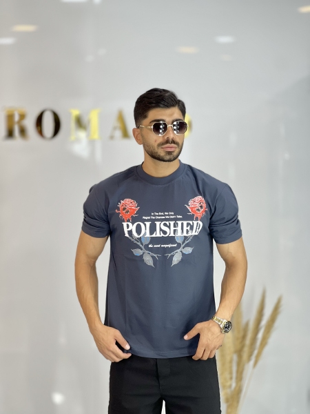 تیشرت گل رز Ph ذغالی