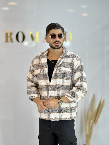 کت پشمی 800 گرمی H ضخیم کرم