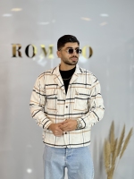 کت پشمی 800 گرمی H سفید کرمی