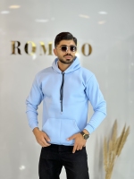 هودی سه نخ داخل کرکی Sepehr آبی آسمانی