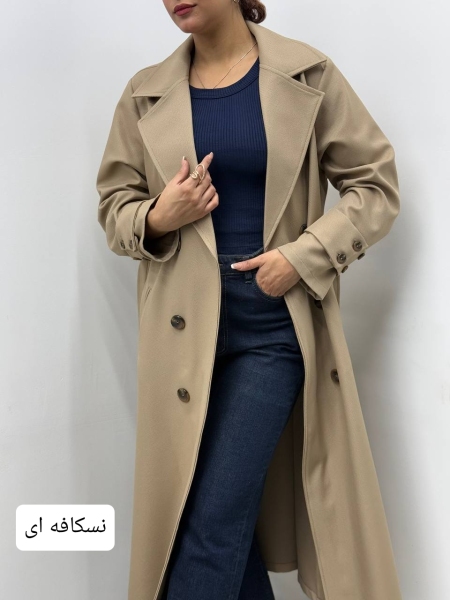 مانتو بلند کجراه پشت3دکمه