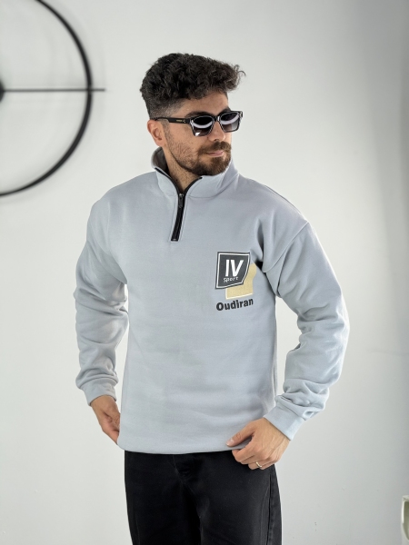 دورس نیم زیپ طوسی