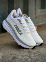 کتونی رانینگ هوکا سفید طوسی فسفری