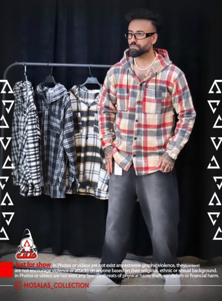 پیراهن 4 خونه پشمی یکسال ضمانت