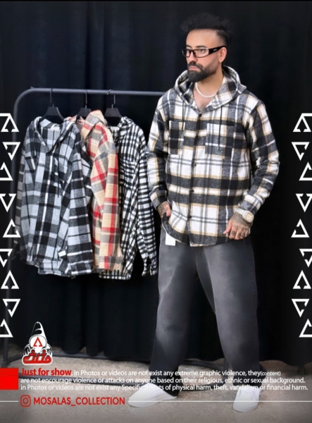 پیراهن 4 خونه پشمی یکسال ضمانت