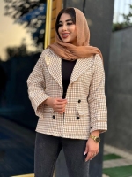 کت پشمی مزونی کرم