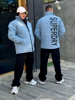 کاپشن SUPERDRY طوسی یا نقرابی