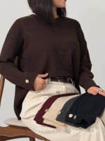 شومیز بافت گپ دکمه طلایی