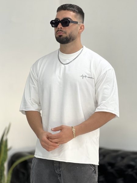 تیشرت 2نخ LIFE سفید