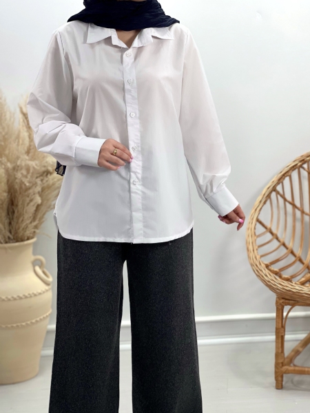 شومیز سفید بسیک