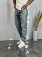 شلوار مام فیت جین Zara آبی سبز کد 31