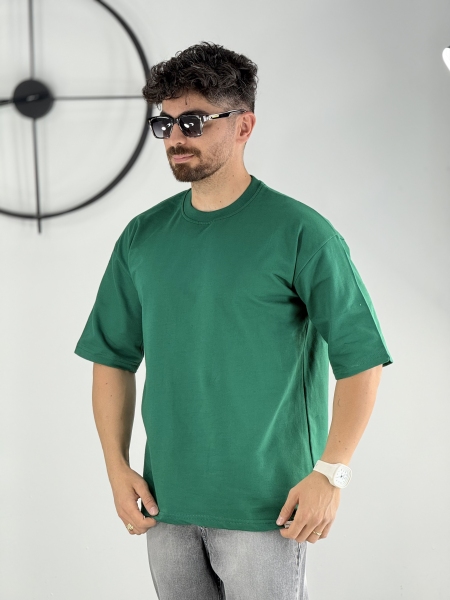 تیشرت بیسیک پارچه ماکان سبز