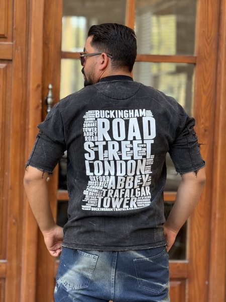 دورس سه نخ آستین سه ربع سنگشور مشکی سفید