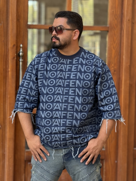 دورس سه نخ آستین سه ربع سنگشور آبی