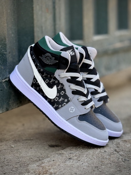 کتونی جردن وان LV مشکی طوسی سبز