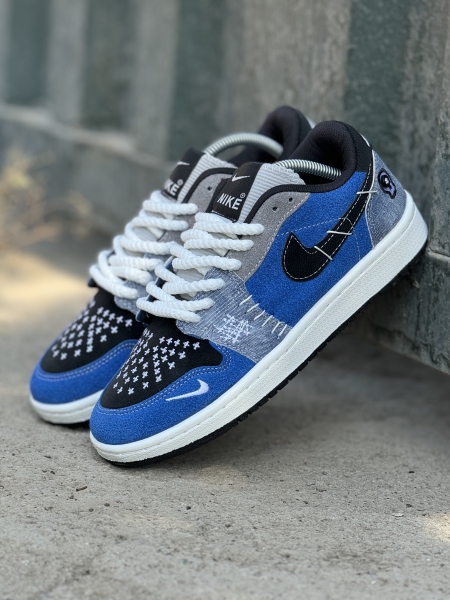 کتونی نایک وودو آبی مشکی پشت جین