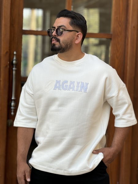 دورس سه نخ آستین سه ربع Again سفید