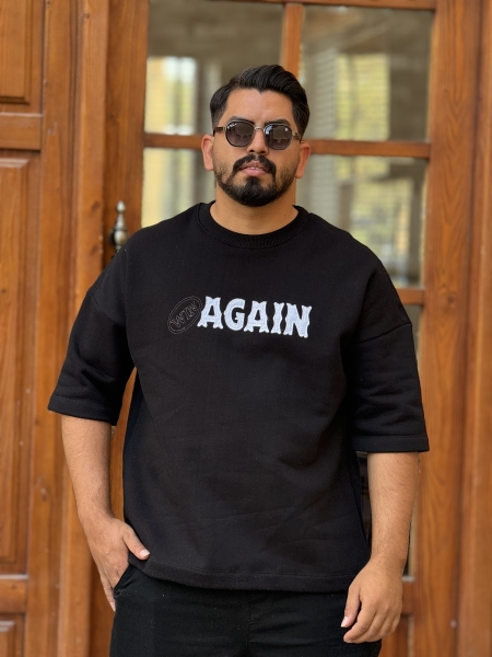 دورس سه نخ آستین سه ربع Again مشکی