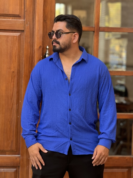 پیراهن بوکله آبی