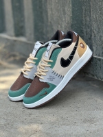 کتونی نایک وودو کرم طوسی پنجه سبز