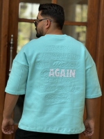 دورس سه نخ آستین سه ربع Again فیروزه ای