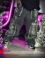 شلوار بگ جین طرحدار