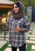 پیراهن پشمی چهارخونه