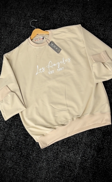 دورس دو نخ پنبه چاپی مردانه رنگ کرمی