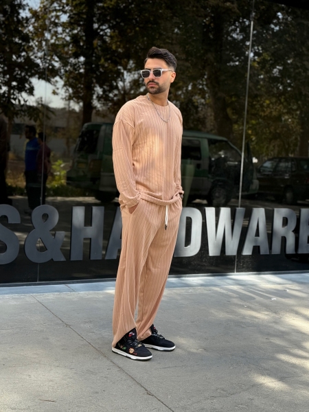 ست یقه گرد و شلوار بگ پاییزه