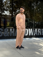 ست یقه گرد و شلوار بگ پاییزه